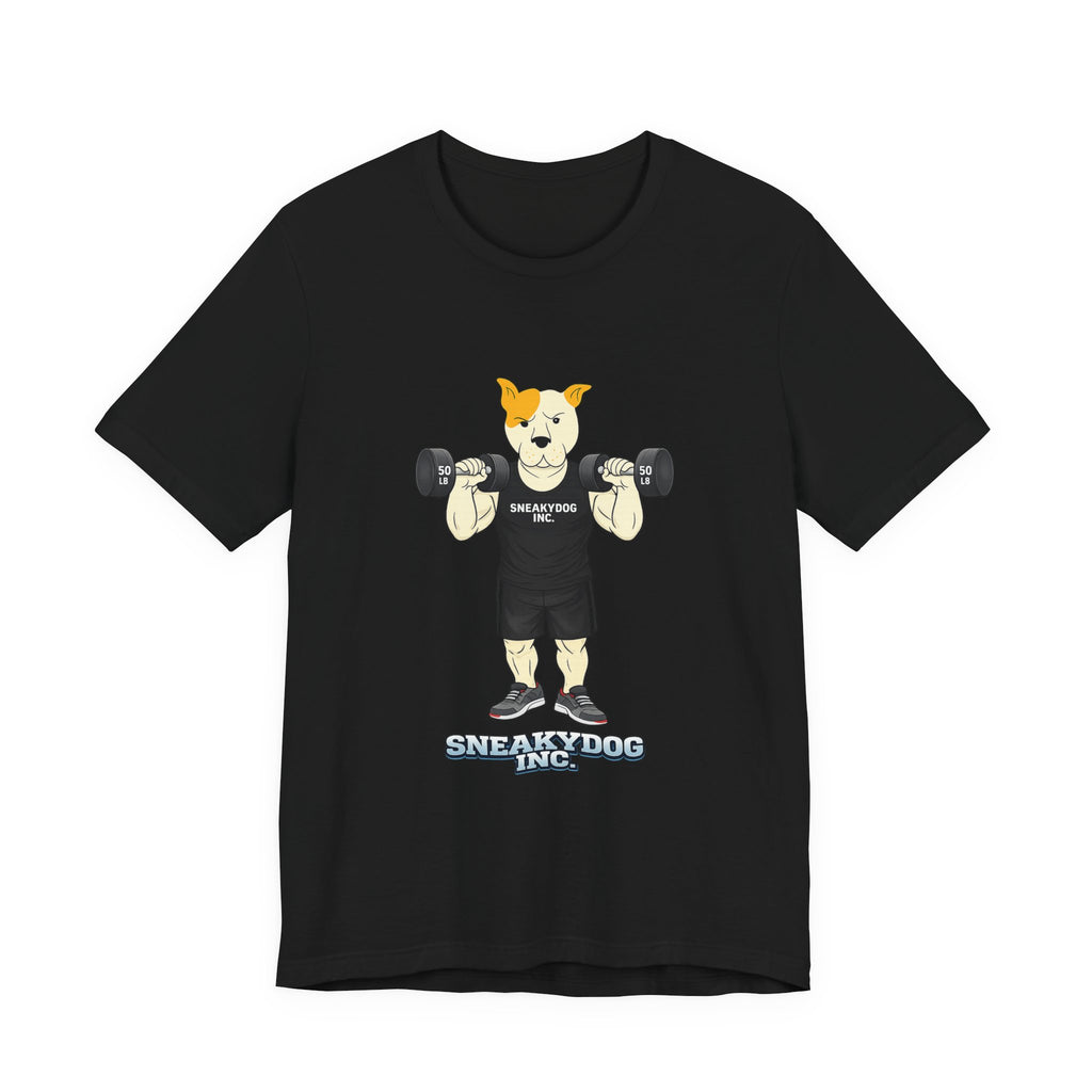 Sneakydog Inc. Workout Black Graphic — Vintage Short Sleeve T-Shirt