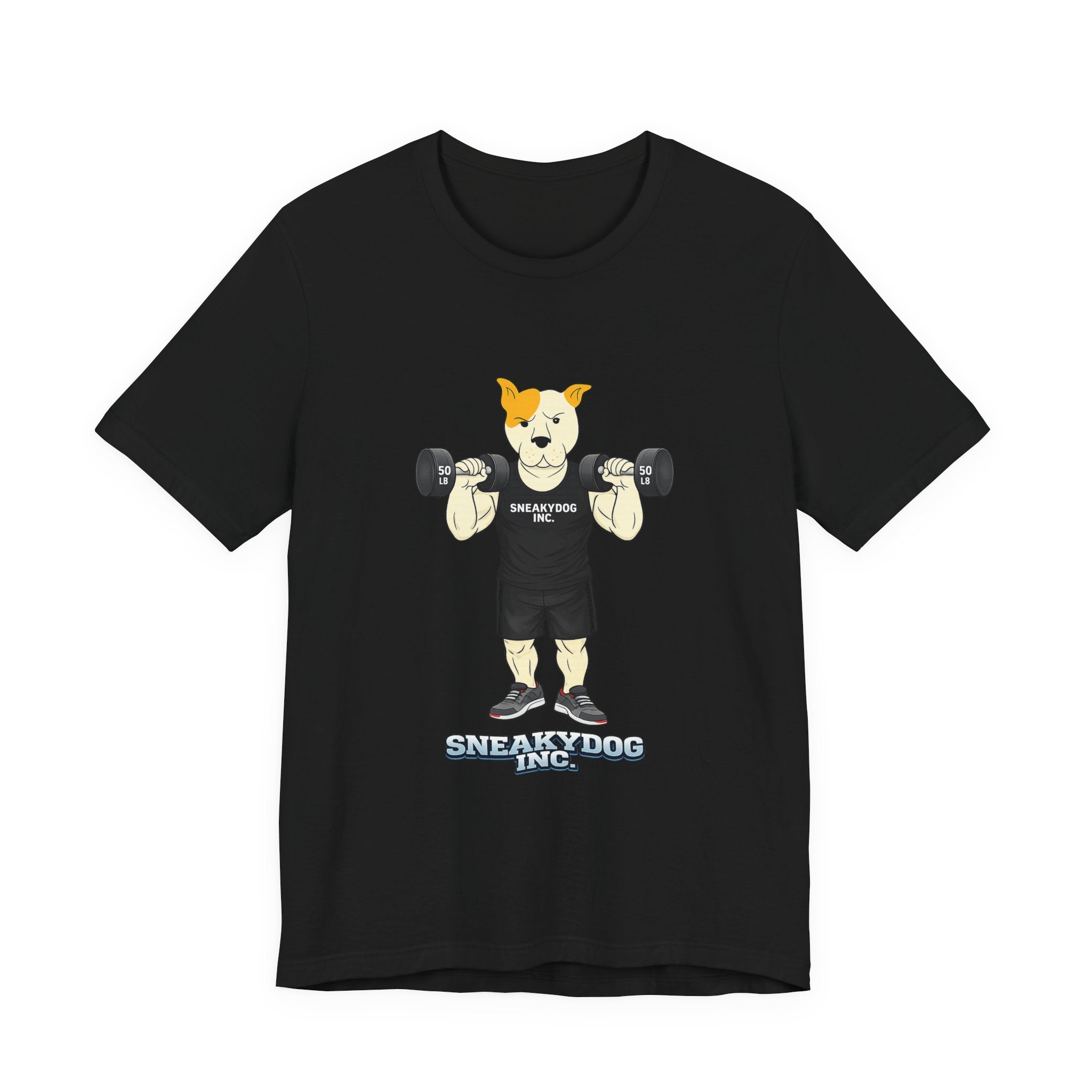 Sneakydog Inc. Workout Black Graphic — Vintage Short Sleeve T-Shirt