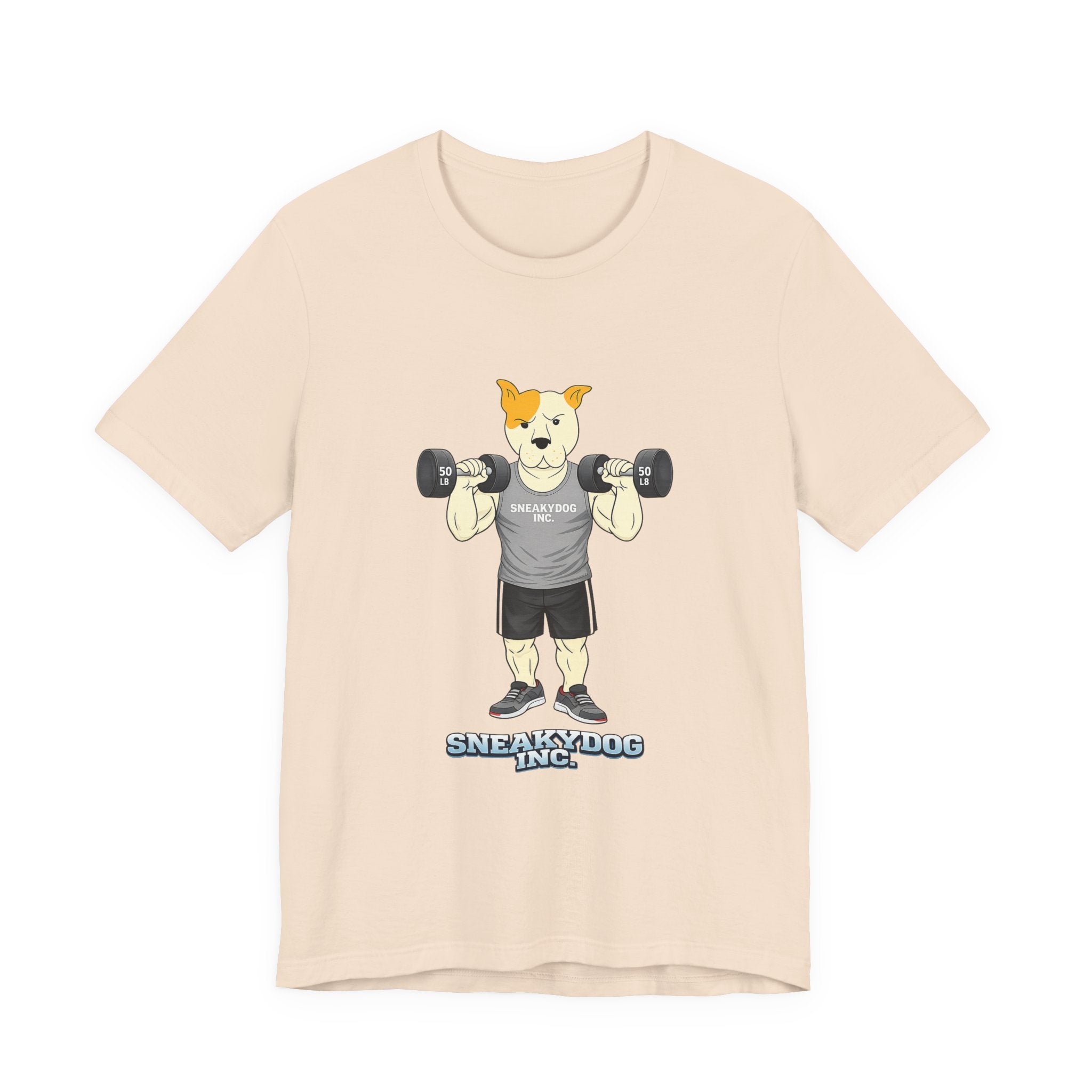 Sneakydog Inc. Workout Grey Graphic — Vintage Short Sleeve T-Shirt