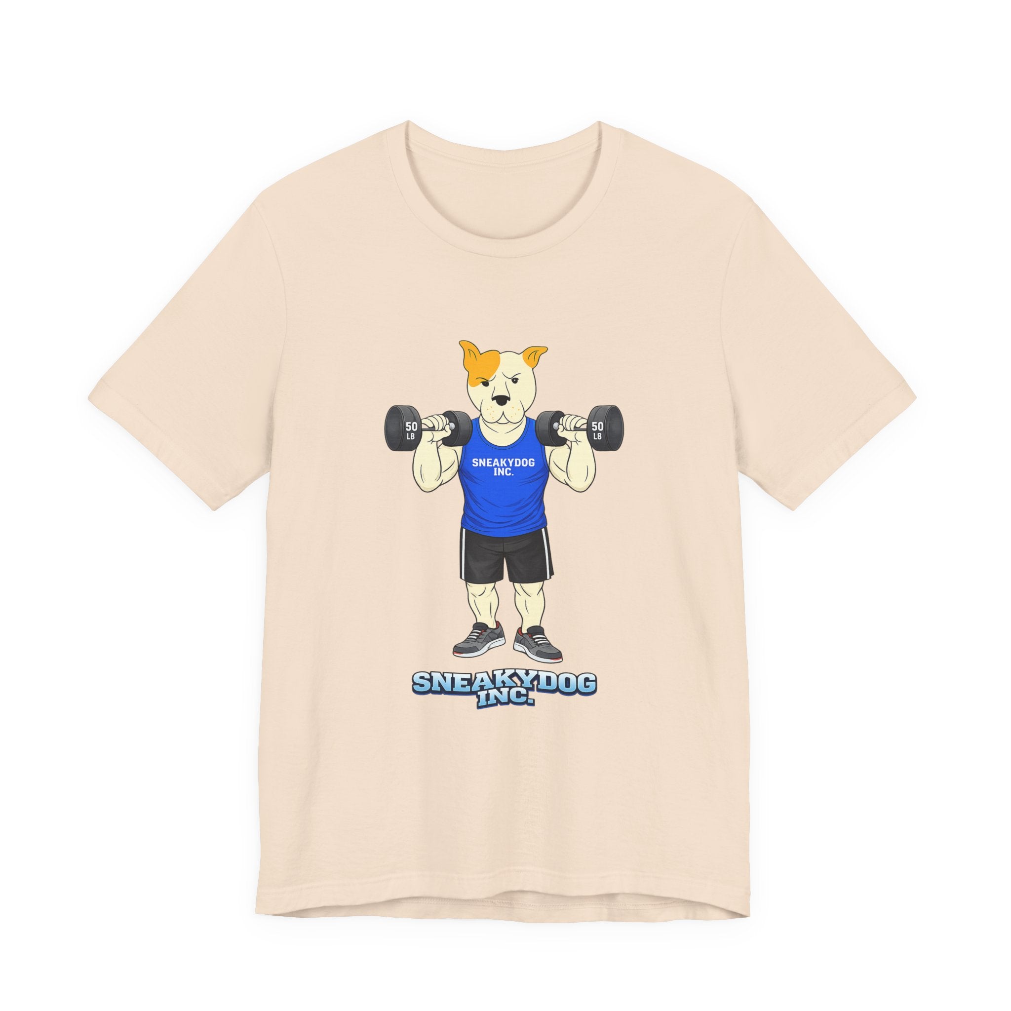 Sneakydog Inc. Workout Blue Graphic — Vintage Short Sleeve T-Shirt