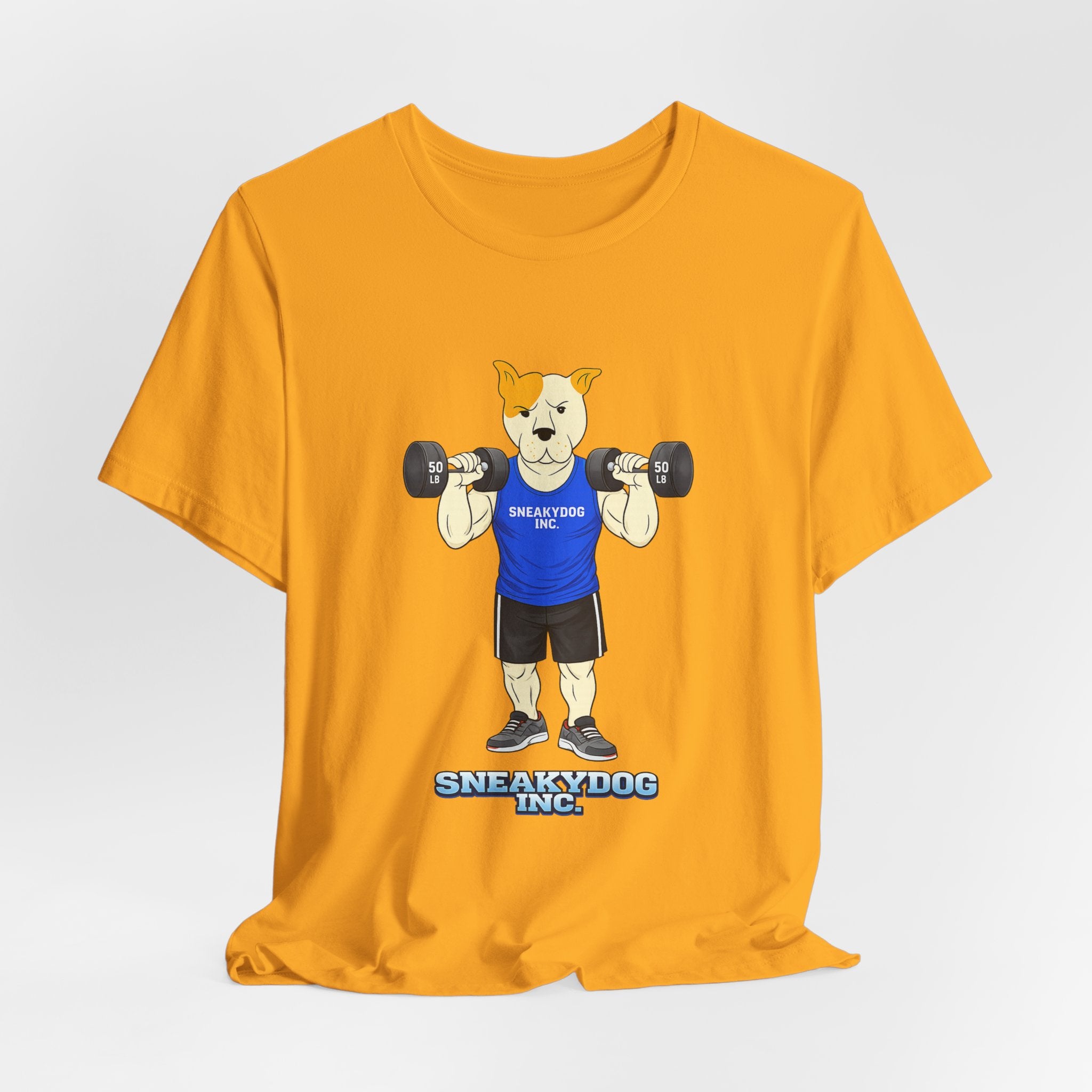 Sneakydog Inc. Workout Blue Graphic — Vintage Short Sleeve T-Shirt