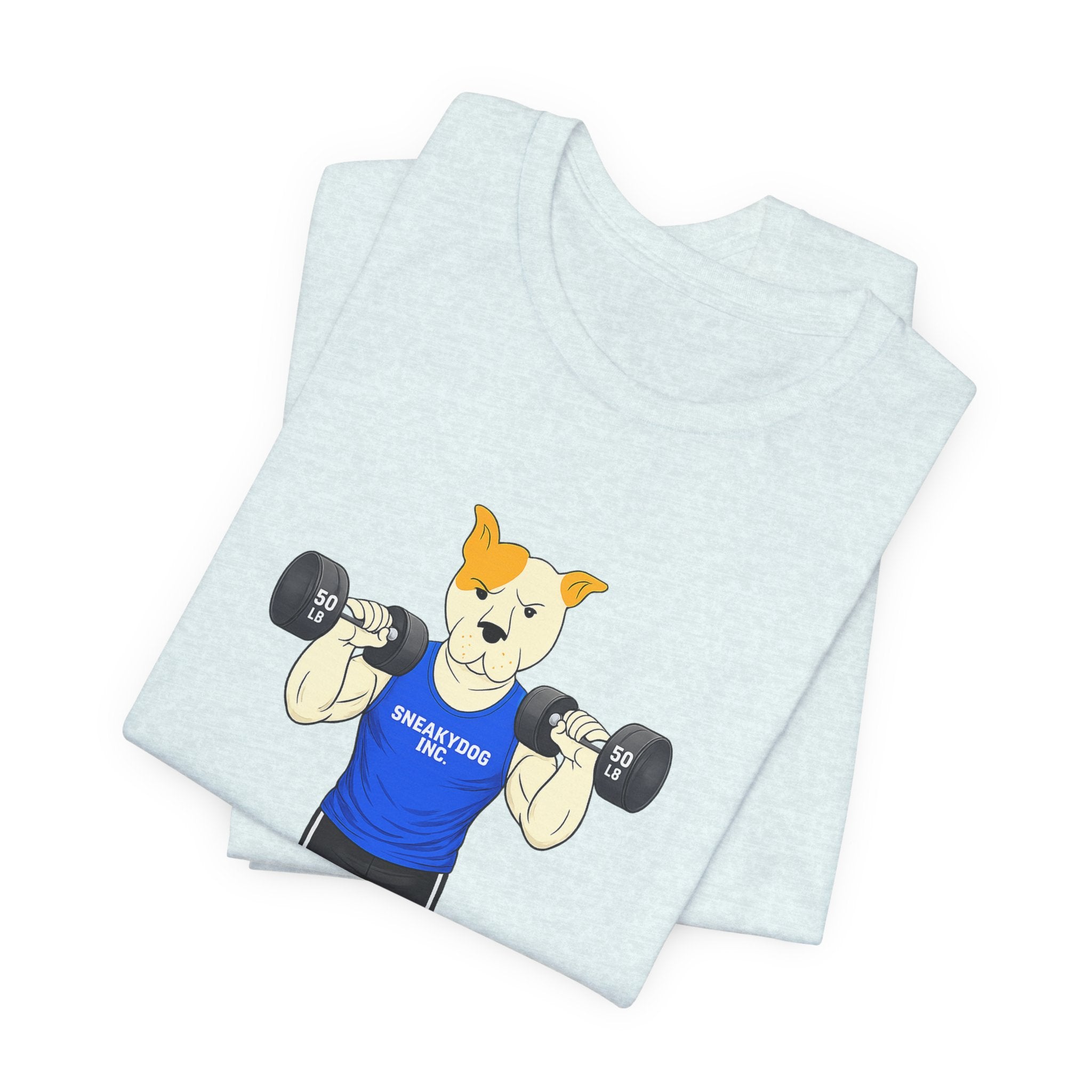 Sneakydog Inc. Workout Blue Graphic — Vintage Short Sleeve T-Shirt