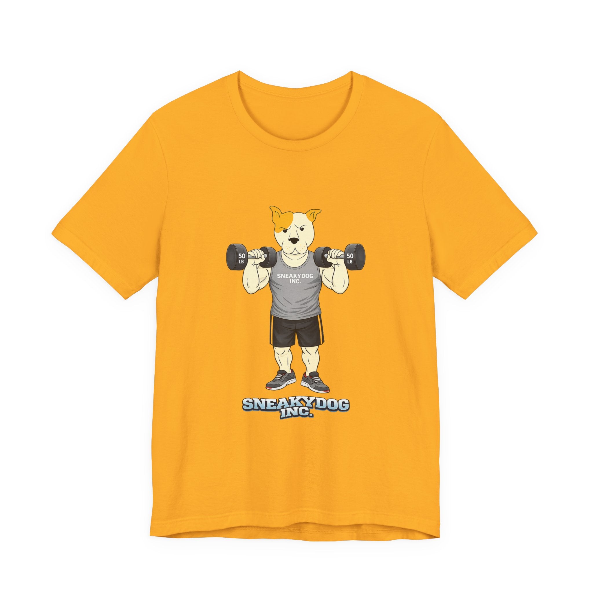 Sneakydog Inc. Workout Grey Graphic — Vintage Short Sleeve T-Shirt