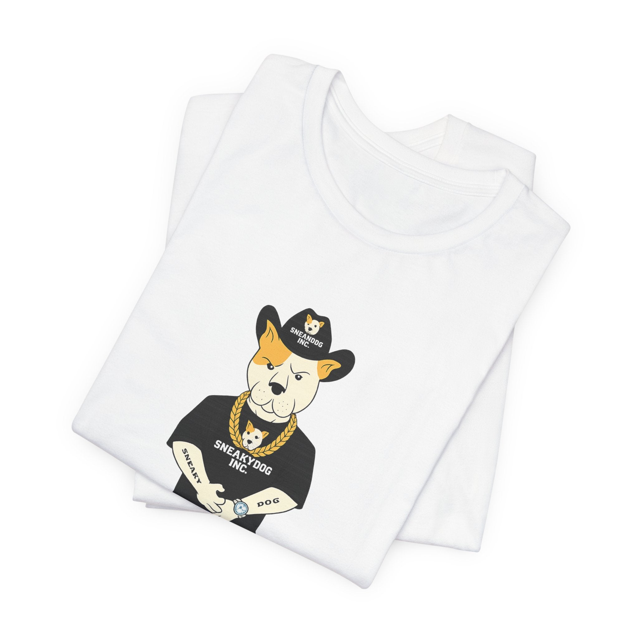 Sneakydog Inc. Cowboy Black Graphic — Vintage Short Sleeve T-Shirt