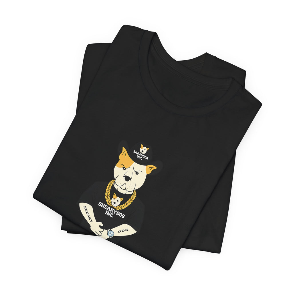 Sneakydog Inc. Cowboy Black Graphic — Vintage Short Sleeve T-Shirt
