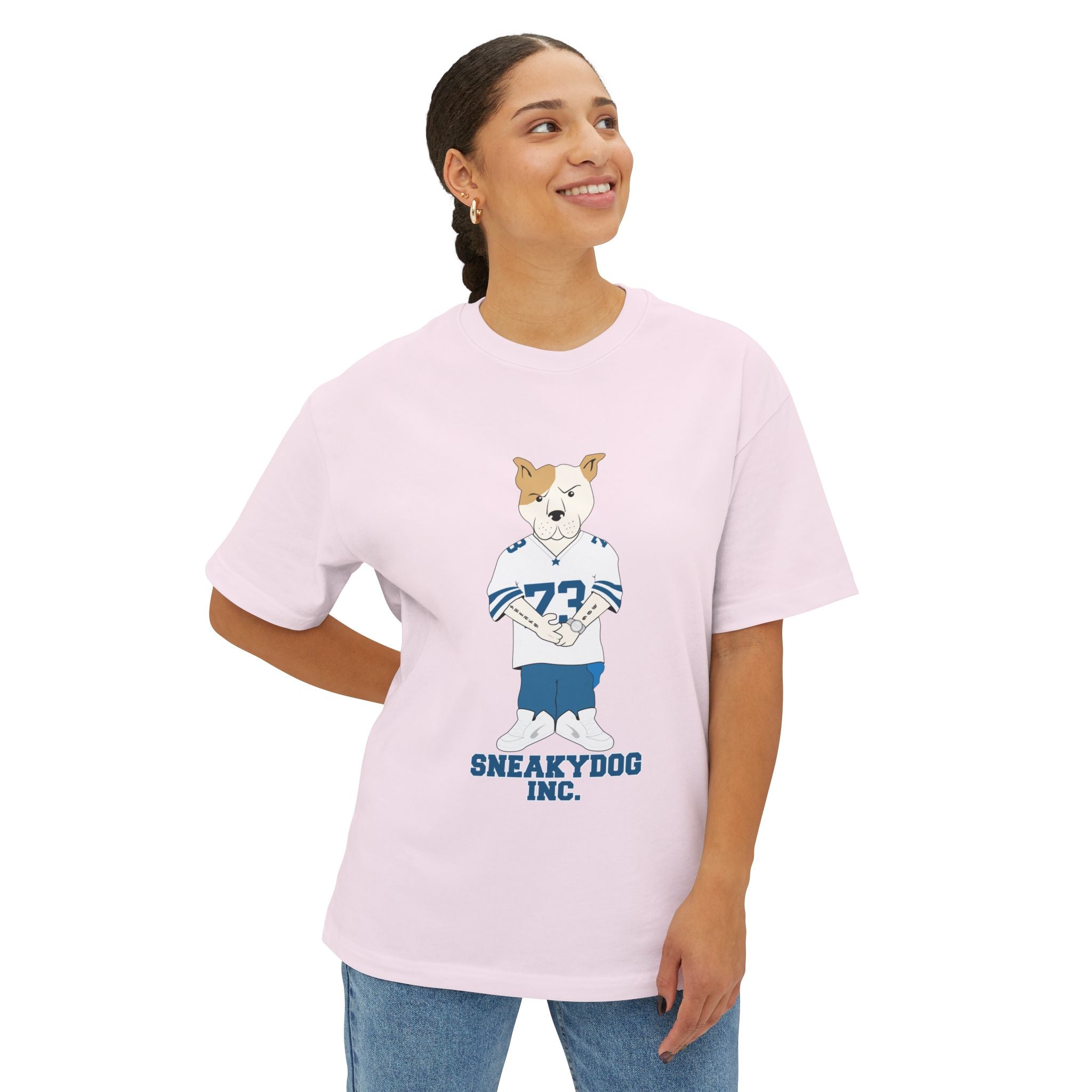 Sneakydog Inc. Football Jersey Graphic — Oversized Boxy Premium T-Shirt